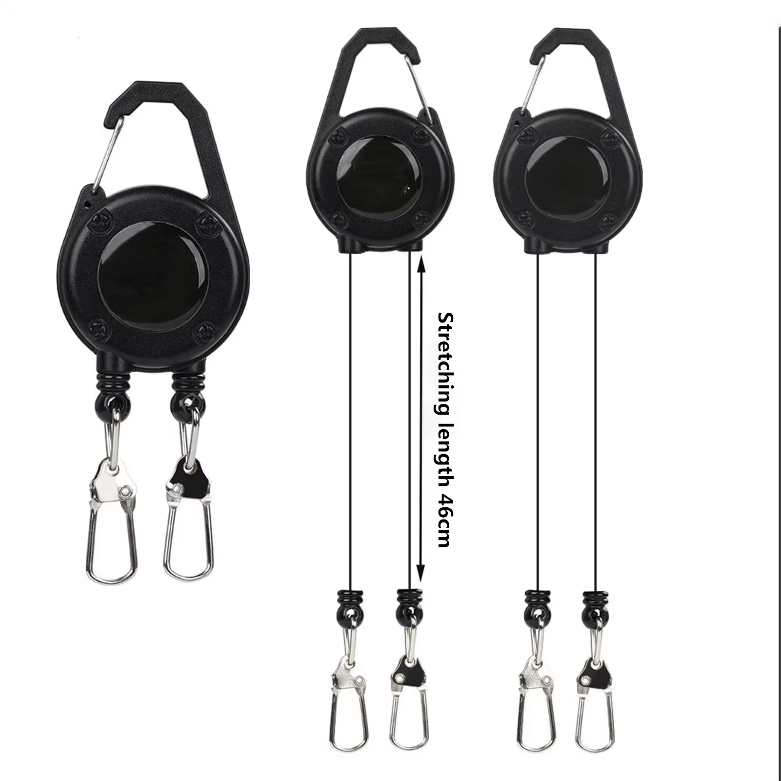 Fly Reel - Retractable Keychain Double-Headed Retractable Belt Clip